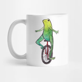 Dat Boi Watercolor Unicycle Frog Mug